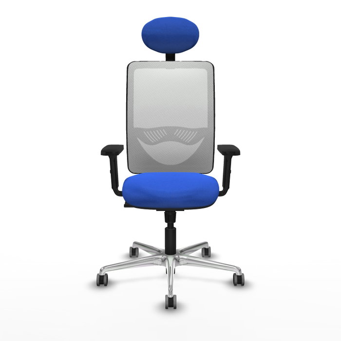 PIQUERAS Y CRESPO Silla de oficina Zulema con Mecanismo Sincro Azul y Blanco