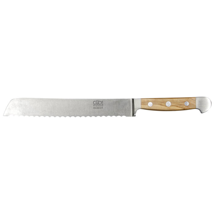 Güde Alpha Cuchillo para pan 21 cm Madera de Olivo