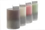 DKD Home Decor Surtido de 4 Velas de Cera de Parafina Difuminadas Bicolor