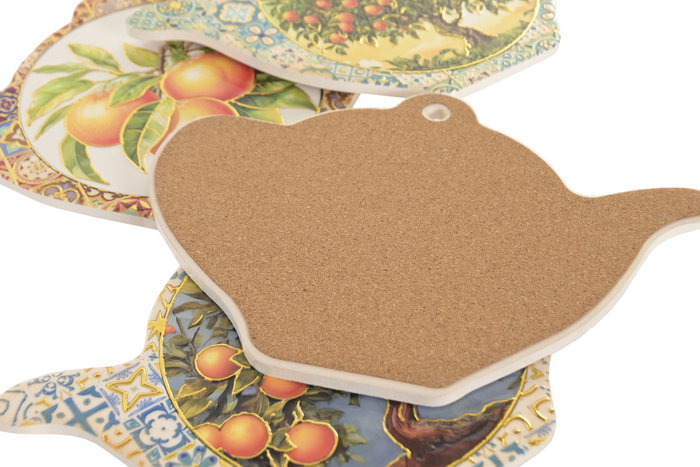 DKD Home Decor Salvamanteles de Dolomita Naranjas 23x17x1 cm DKD Home Decor Salvamanteles de Dolomita Naranjas 23x17x1 cm