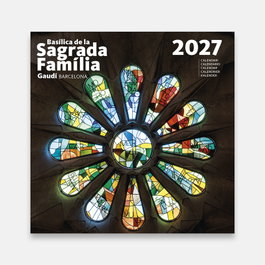 TRIANGLE POSTALS Calendario de Pared 2027 Vitralls 16x16 cm