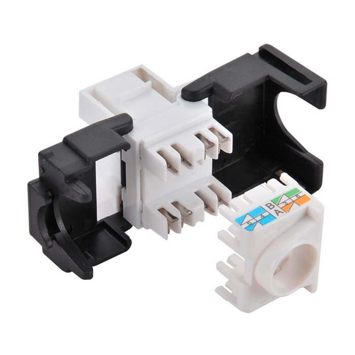Logilink Conector Hembra RJ45 UTP Cat. 6 Keystone 180° Montaje Sin Herramientas