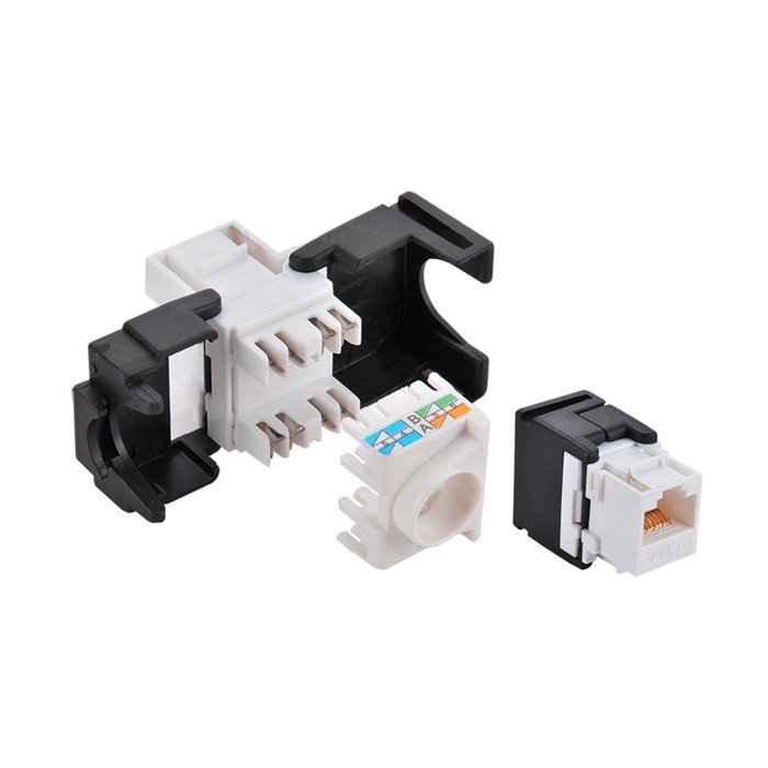 Logilink Conector Hembra RJ45 UTP Cat. 6 Keystone 180° Montaje Sin Herramientas