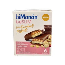 BIMANAN Barra Cacahuete Crujiente 6 Unidades
