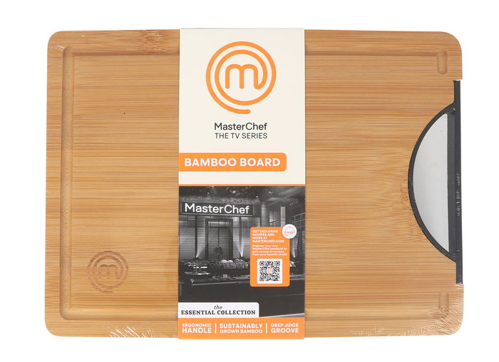 Masterchef Tabla Cortar Bambú con Asas 27x20x2 cm (8 Unidades)