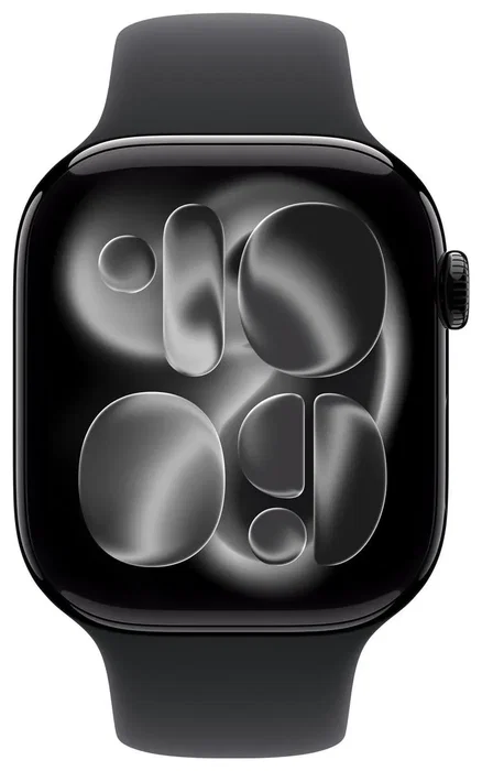 Apple Watch Series 11 GPS + Cellular 42mm Jet Black Aluminium Case | Black Sport Band - S/M