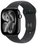 Apple Watch Series 11 GPS + Cellular 42mm Jet Black Aluminium Case | Black Sport Band - S/M