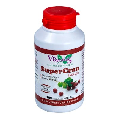 VBYOTICS Super Cran Arándano Rojo 100 Cápsulas - Mantenimiento del Sistema Urinario VBYOTICS Super Cran Arándano Rojo 100 Cápsulas - Mantenimiento del Sistema Urinario