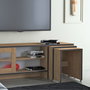 Hanah Home Revival Soporte TV Roble 150x54x42 cm Tablero de Partículas Melamina 18mm con Mesas Nido
