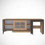 Hanah Home Revival Soporte TV Roble 150x54x42 cm Tablero de Partículas Melamina 18mm con Mesas Nido