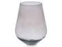 Giftdecor Jarron de Cristal Forma Vaso 28 cm Gris Alto 28 cm Ancho 22 cm Largo 22 cm