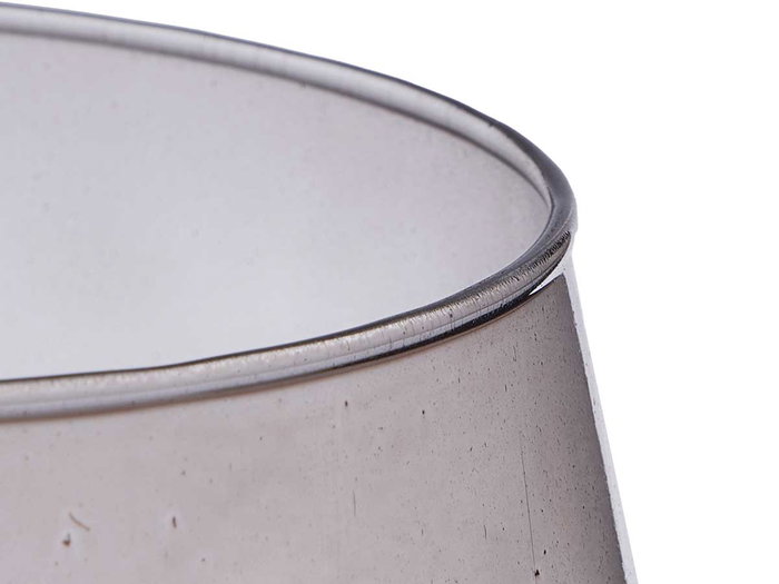 Giftdecor Jarron de Cristal Forma Vaso 28 cm Gris Alto 28 cm Ancho 22 cm Largo 22 cm