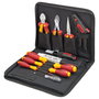 Wiha 36389 Set de Herramientas para Electricista, 13 Piezas, Incluye Alicates de Corte Diagonal y Punta Fina, Pelacables, 12 Herramientas en Estuche Negro