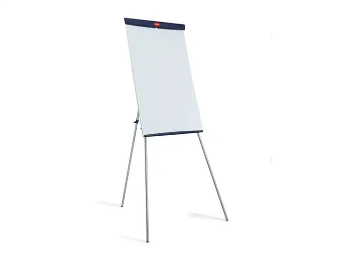 Nobo - Pizarra de Conferencia Classic Blanca, Superficie Melamina, con Trípode, Dimensiones 680 x 1840 x 680 mm