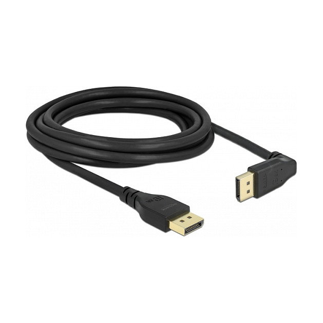 DeLOCK Cable DisplayPort Macho a Macho 90° hacia arriba 8K 60Hz 3m DeLOCK Cable DisplayPort Macho a Macho 90° hacia arriba 8K 60Hz 3m