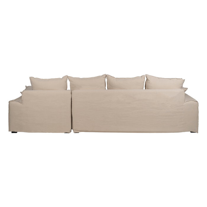 Chaise-Lounger Crema Tejido-Madera 300 X 161 X 90 cm