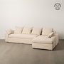 Chaise-Lounger Crema Tejido-Madera 300 X 161 X 90 cm