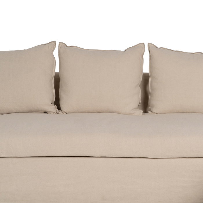 Chaise-Lounger Crema Tejido-Madera 300 X 161 X 90 cm