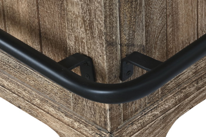 DKD Home Decor Mueble Bar Natural Negro 61 x 107 x 152 cm