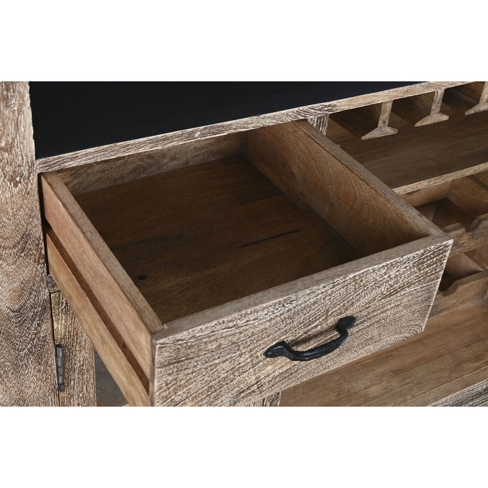 DKD Home Decor Mueble Bar Mango y Metal Natural