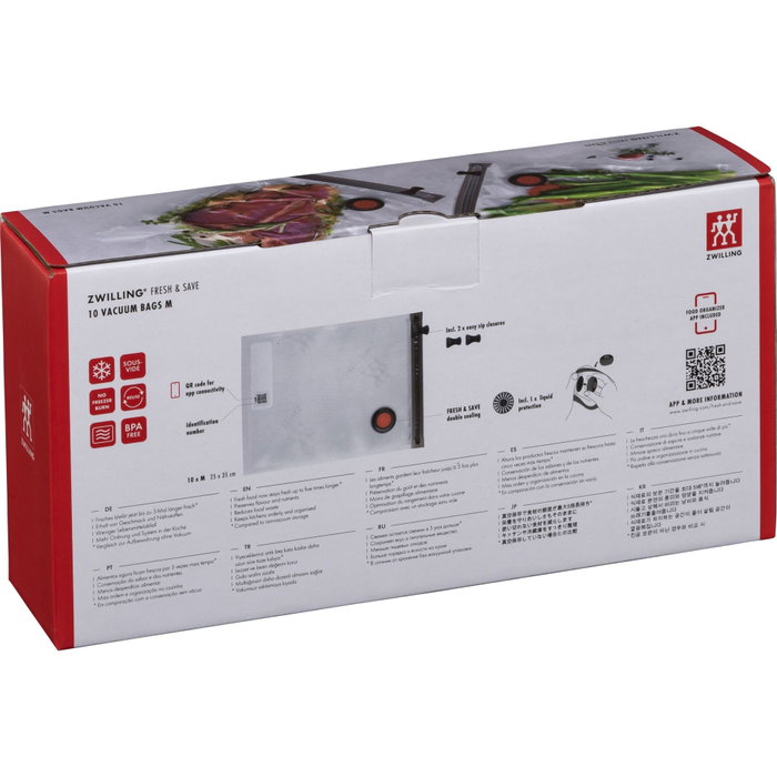 Zwilling Fresh & Save Vacuum Bag Set M 10 pcs. de bolsas de vacío