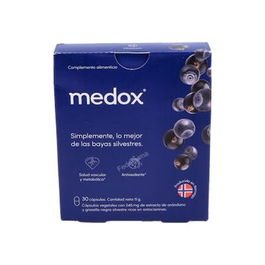 ADVENTIA Medox 30 Cápsulas, Complemento para el Mantenimiento Vascular con Arándano y Grosella Negra