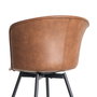 Silla Marrón Metal / Simil Piel 53 X 51,50 X 76 cm (Set de 2)