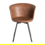 Silla Marrón Metal / Simil Piel 53 X 51,50 X 76 cm (Set de 2)