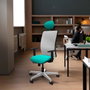 PIQUERAS Y CRESPO Silla de oficina Zulema Naranja y Negro