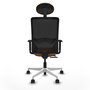 PIQUERAS Y CRESPO Silla de oficina Zulema Naranja y Negro