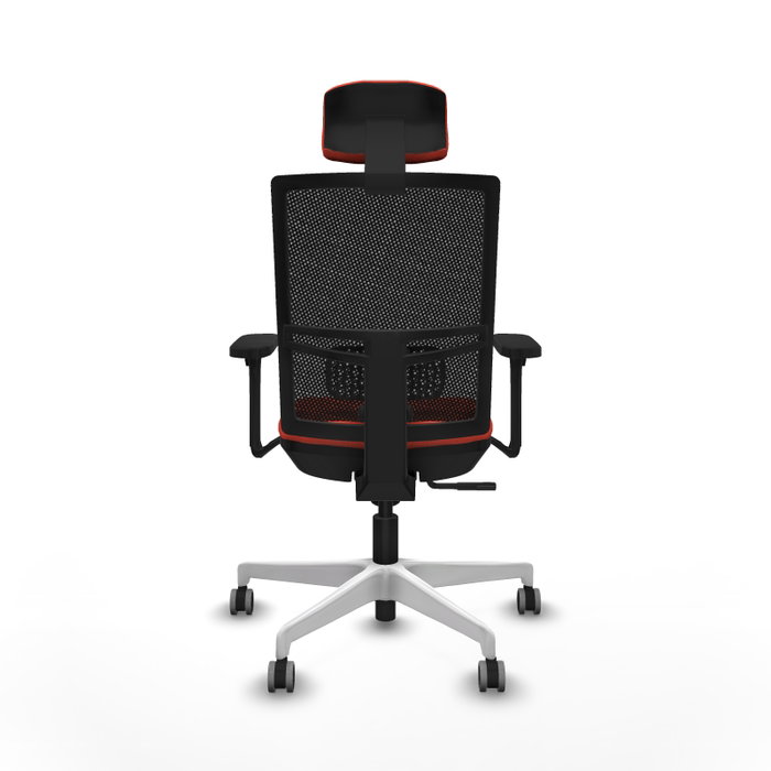 PIQUERAS Y CRESPO Silla de oficina Yunquera con Mecanismo Sincro Naranja y Negro
