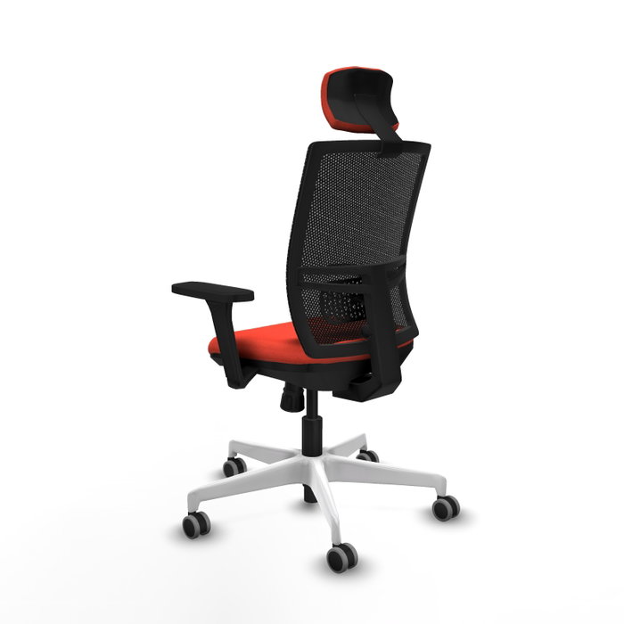 PIQUERAS Y CRESPO Silla de oficina Yunquera con Mecanismo Sincro Naranja y Negro