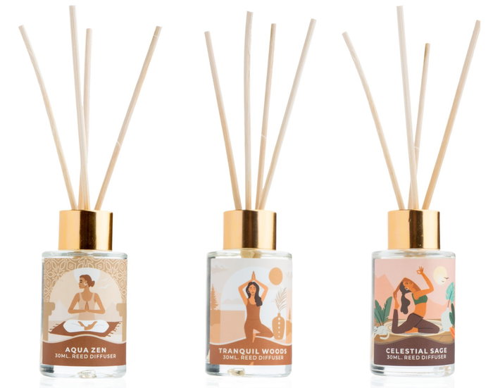 DKD Home Decor Ambientador de Cristal Yoga Pack de 3 DKD Home Decor Ambientador de Cristal Yoga Pack de 3