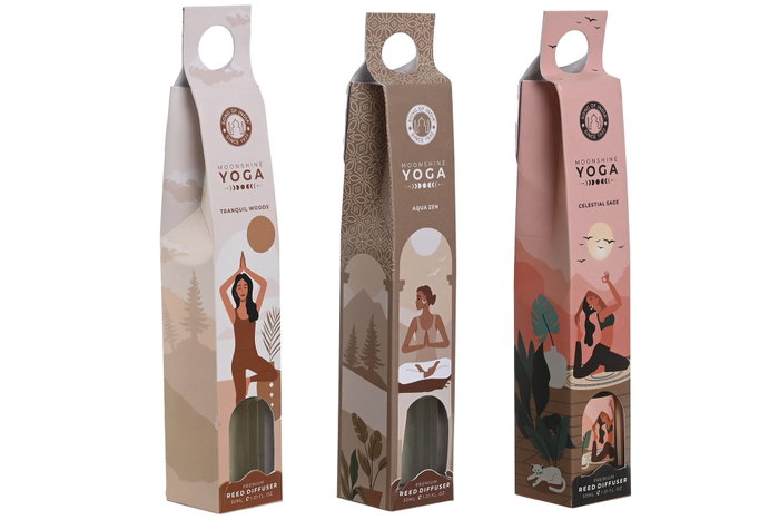 DKD Home Decor Ambientador de Cristal Yoga Pack de 3 DKD Home Decor Ambientador de Cristal Yoga Pack de 3