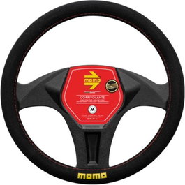 Momo Funda de Volante Easy Microfibra Negro-Rojo 38-39cm