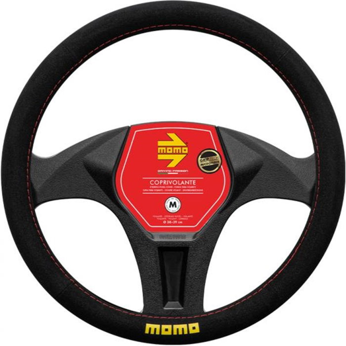 Momo Funda de Volante Easy Microfibra Negro-Rojo 38-39cm Momo Funda de Volante Easy Microfibra Negro-Rojo 38-39cm