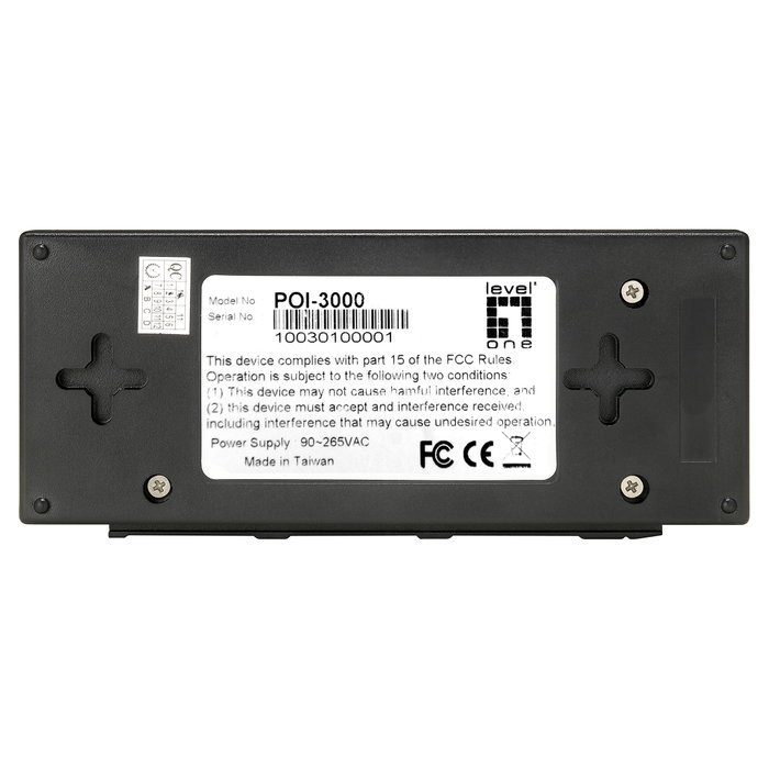 Level One POI-3000 Inyector Gigabit PoE+ 30W