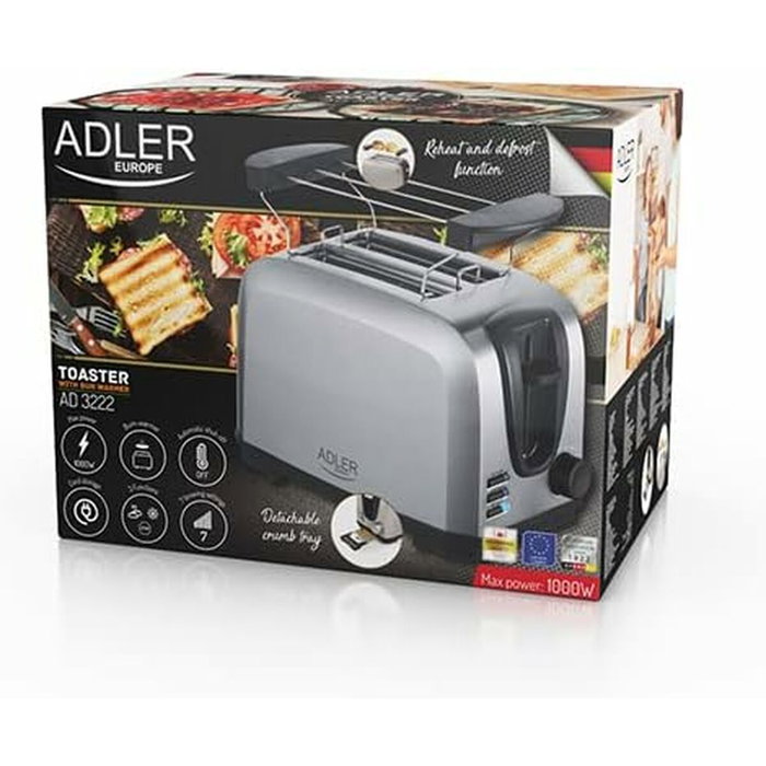 Adler AD 3222 Tostadora Plata Adler AD 3222 Tostadora Plata
