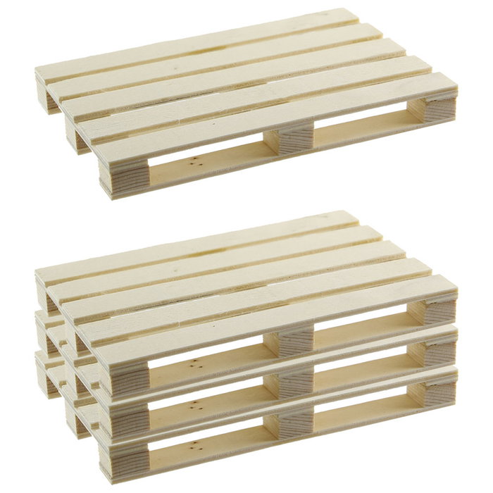 Cook Concept Set de 4 Posavasos Forma de Palé en Madera Cook Concept Set de 4 Posavasos Forma de Palé en Madera