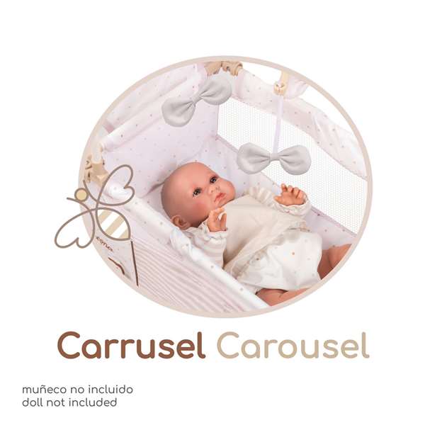 Decuevas Armario cambiador plegable Verona con accesorios para muñecas de hasta 42 cm, 60x32x70 cm Decuevas Armario cambiador plegable Verona con accesorios para muñecas de hasta 42 cm, 60x32x70 cm