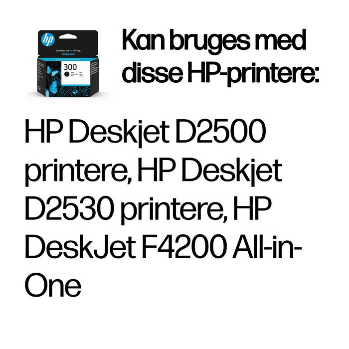 HP 300 Black Original Cartucho de Tinta Compatible con Impresoras Domésticas y Pequeñas Empresas, Alta Calidad, Duradero