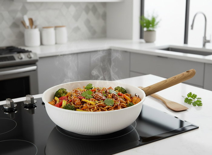 Inde Sarten Wok 26 cm Aluminio Fundido Inducción Daisy (6 Unidades)