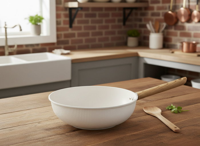 Inde Sarten Wok 26 cm Aluminio Fundido Inducción Daisy (6 Unidades)