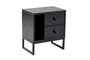 Nordure Glimmer Mesilla de Noche, Wood Black, Negro, Mueble Dormitorio 45.2x50x29.5cm