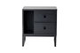 Nordure Glimmer Mesilla de Noche, Wood Black, Negro, Mueble Dormitorio 45.2x50x29.5cm