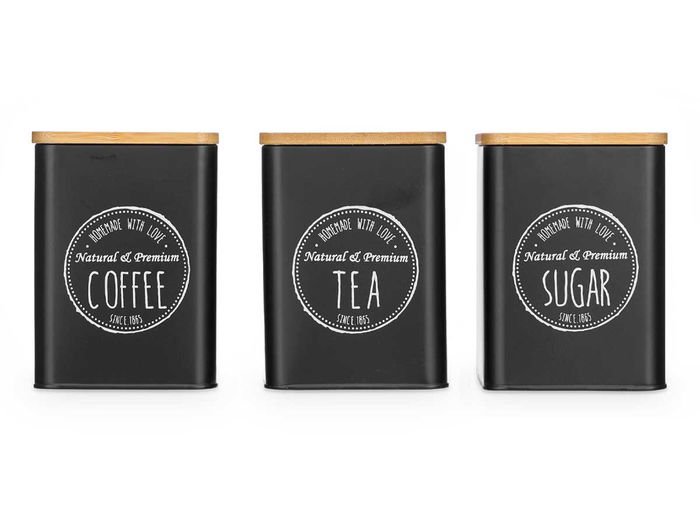 Kinvara Tarro Tapa Bambu Negro Surtidos 9.8x13.8x9.8 cm (Set de 12)