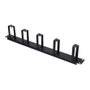 Extralink Organizador de cables 1U Negro para Rack de 19 pulgadas