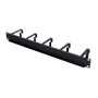 Extralink Organizador de cables 1U Negro para Rack de 19 pulgadas
