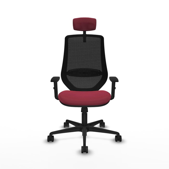 PIQUERAS Y CRESPO Silla de oficina Mardos con mecanismo Sincro, Tela Granate y Malla Negra PIQUERAS Y CRESPO Silla de oficina Mardos con mecanismo Sincro, Tela Granate y Malla Negra