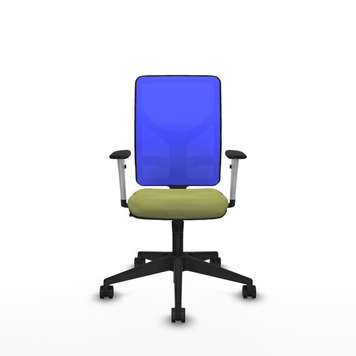 PIQUERAS Y CRESPO Silla de oficina Motilla con mecanismo Sincro, Verde oliva y Azul